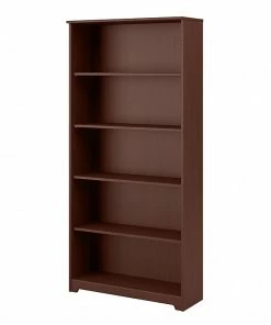 Outlet 💯 Bush Furniture Cabot 5 Shelf 66"H Bookcase, Harvest Cherry (WC31466-03) 💯