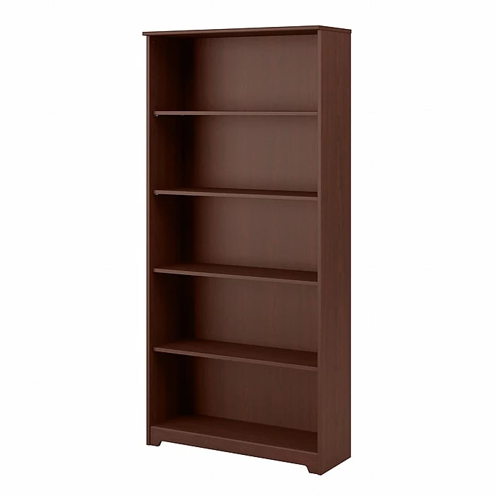 Outlet ๐ฏ Bush Furniture Cabot 5 Shelf 66"H Bookcase, Harvest Cherry (WC31466-03) ๐ฏ
