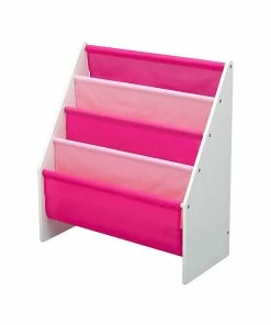 Cheapest 👍 Delta Children Sling Book Rack 4-Tier 28"H Bookshelf, Bianca White/Pink (TB84413GN-130) 🔥