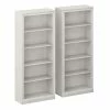 Coupon 🔥 Bush Furniture Saratoga 5-Shelf 72"H Bookcase Set, Linen White Oak (SAR008LW) 😉