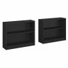 Best Pirce 💯 Bush Furniture Universal Small 2 Shelf 30"H Bookcase, Classic Black, Set Of 2 (UB001BL) 🧨
