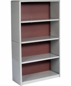 Promo 🔥 Safco ValueMate Economy 4-Shelf 54"H Steel Bookcase, Gray (7172GR) 👏