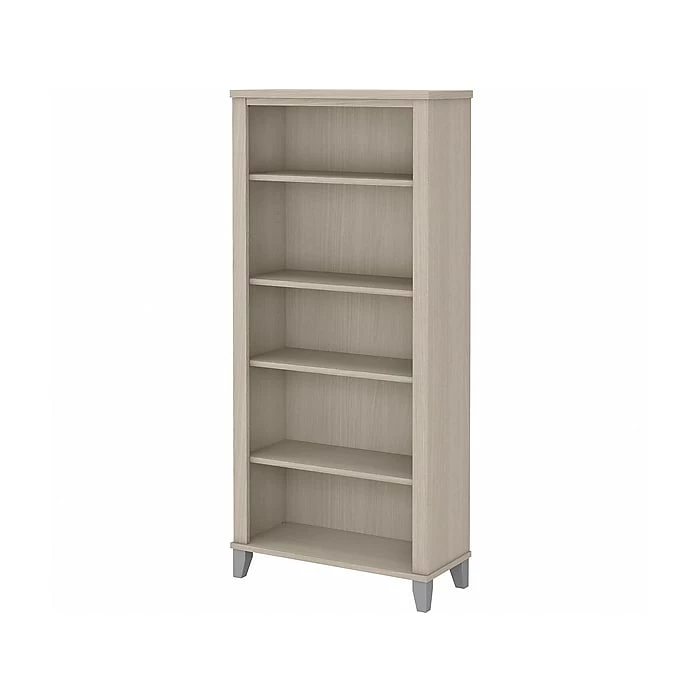 New ๐ Bush Furniture Somerset 5-Shelf 65"H Bookcase, Sand Oak (WC81165) ๐