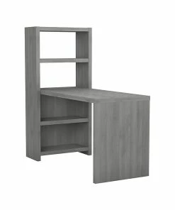 Buy 🥰 Office By Kathy Ireland® Echo 4-Shelf 56"H Bookcase Desk, Modern Gray (KI60407-03) 🎁