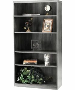 Wholesale 🎉 Safco Aberdeen 5-Shelf Bookcase 68 3/4"H, Gray Steel (AB5S36LGS) ❤️