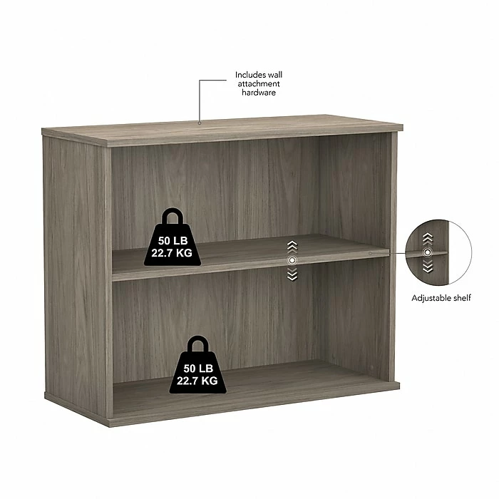 Best reviews of ๐งจ Bush Business Furniture 2-Shelf 29"H Bookcase, Modern Hickory (BK3036MH) โ - Image 3