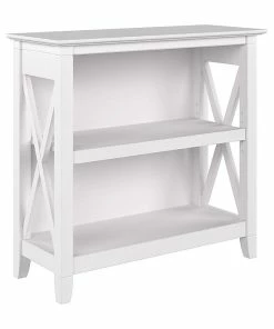 Budget ⭐ Bush Furniture Key West 2-Shelf 30"H Small Bookcase, Pure White Oak (KWB124WT-03) 🛒