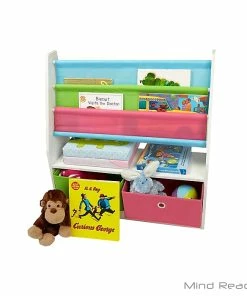 Wholesale 😍 Mind Reader Book Shelf With 2 Collapsible Drawers, Gray (4KBORG2D-GRY) 👍