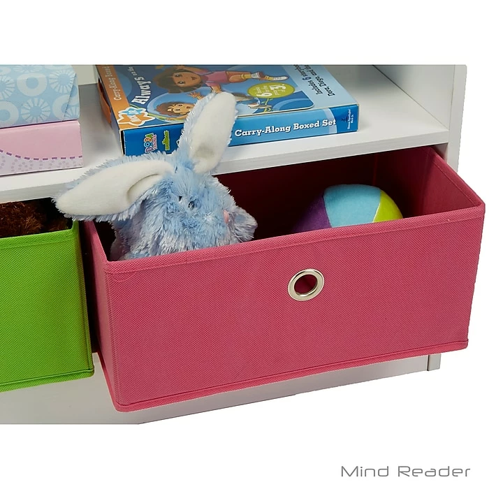 Wholesale 😍 Mind Reader Book Shelf With 2 Collapsible Drawers, Gray (4KBORG2D-GRY) 👍 - Image 5