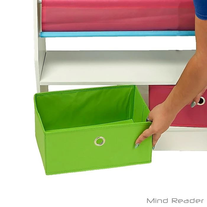 Wholesale 😍 Mind Reader Book Shelf With 2 Collapsible Drawers, Gray (4KBORG2D-GRY) 👍 - Image 6