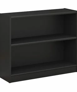Hot Sale ❤️ Bush Furniture Universal Small 2 Shelf 30"H Bookcase, Classic Black (WL12438) 💯