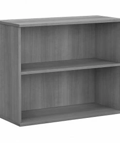 Promo 🥰 Bush Business Furniture 2-Shelf 29"H Bookcase, Platinum Gray (BK3036PG) 😍