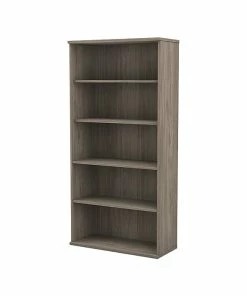 Cheap 😉 Bush Business Furniture Hybrid 5-Shelf 73"H Tall Bookcase, Modern Hickory (HYB136MH-Z) 🎉