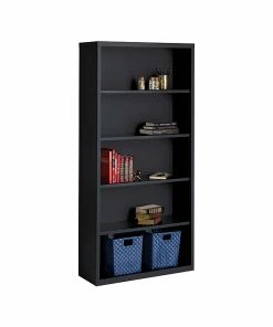 Discount 🧨 Hirsh HL8000 Series 5-Shelf 72"H Steel Bookcase, Black (21996) 🎉