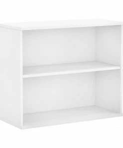 Outlet 😀 Bush Business Furniture Hybrid 2-Shelf 29"H Small Bookcase, White (HY3036WH-Z) 🥰