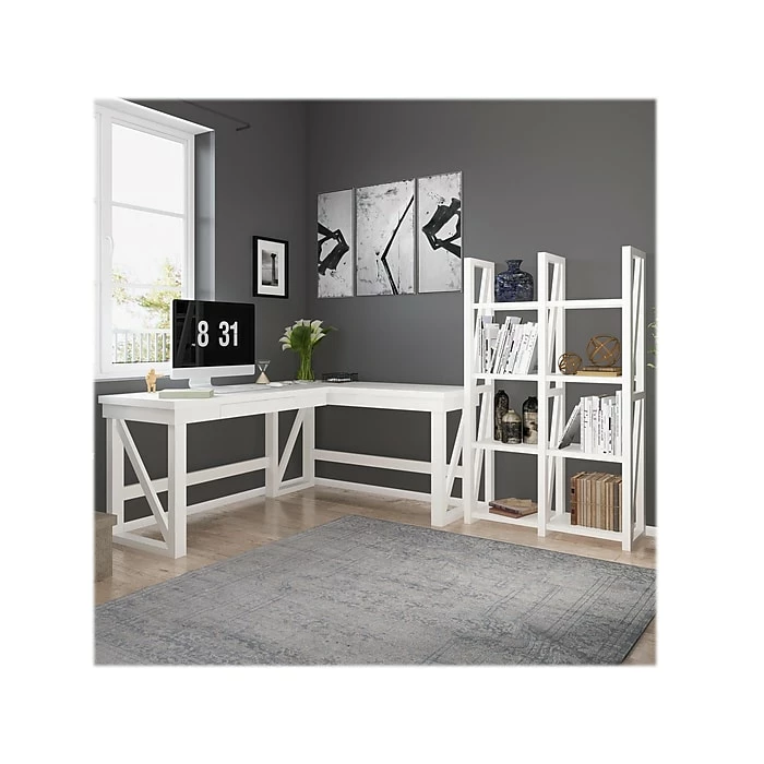 Cheapest ๐ Ameriwood Crestwood 8-Shelf 60"H Bookcase/Room Divider, White (4465013COM) ๐ - Image 6