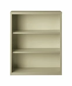 Coupon 😉 Hirsh HL8000 Series 3-Shelf 42"H Steel Bookcase, Putty (21989) 🧨