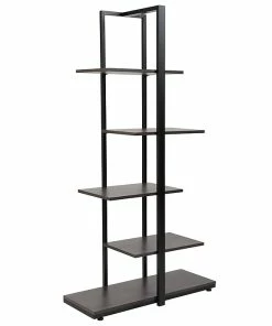 Best Sale ⭐ Flash Furniture Homewood Collection 30" 5-Tier Shelf, Driftwood (NANJN21706B) 😉