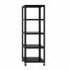 Hot Sale 👏 Space Solutions Ready-to-assemble 72-inch High Mobile 5-Shelf Bookcase, Black 💯