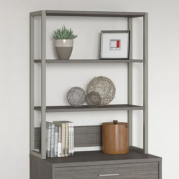 Cheapest ๐ Office By Kathy Ireland® Method Bookcase Hutch, Cocoa (KI70106) โจ - Image 2