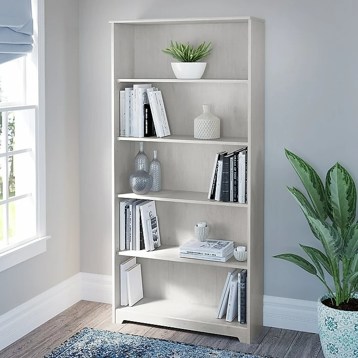 Cheap โค๏ธ Bush Furniture Cabot 5 Shelf 66"H Bookcase, Linen White Oak (WC31166-03) โ - Image 2