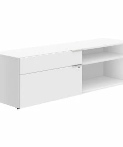 Cheapest 🎁 Union & Scale™ Workplace2.0™ 1 Shelf 20"H Laminate Low Credenza, White (UN57483) 👏