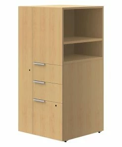 Discount 🤩 Union & Scale™ Workplace2.0™ 1 Shelf 49"H Laminate Storage Tower, Maple (UN57500) 🔔