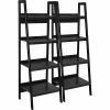 Hot Sale 😀 DHP Ameriwood Home Lawrence 4 Shelf Ladder Bookcase Bundle, Black 🎉