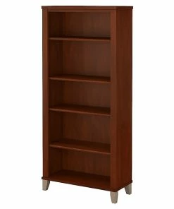 Outlet 🔔 Bush Furniture Somerset 5 Shelf Bookcase, Hansen Cherry (WC81765) 💯