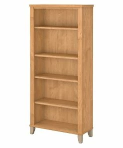 New ⌛ Bush Furniture Somerset 5 Shelf Bookcase, Maple Cross (WC81465) ❤️