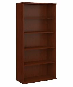 Buy ❤️ Bush Business Furniture Westfield 36W 5 Shelf Bookcase, Mahogany (WC36714) 🎁
