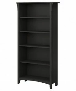 Best reviews of 😍 Bush Furniture Salinas 5 Shelf Bookcase, Vintage Black (SAB132VB-03) ⌛