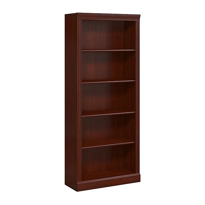 Discount โญ Kathy Ireland® Home By Bush Furniture Bennington 5 Shelf Bookcase, Harvest Cherry (WC65515-03) โจ