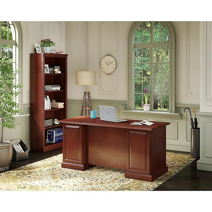 Discount โญ Kathy Ireland® Home By Bush Furniture Bennington 5 Shelf Bookcase, Harvest Cherry (WC65515-03) โจ - Image 6