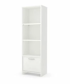 Brand new ⌛ South Shore Step One Laminated Particleboard 3-Shelf Bookcase With Door, Pure White (10249) 👍