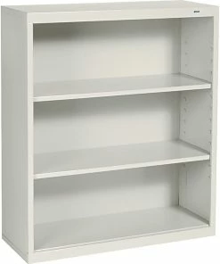 Outlet 🔥 Tennsco 3-Shelf 40"H Metal Bookcase, Putty (110058) ✔️