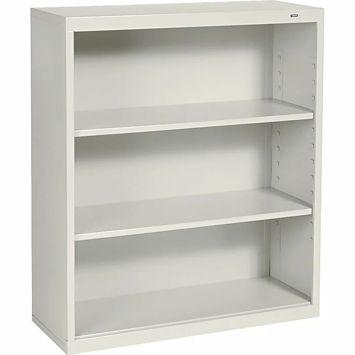 Outlet 🔥 Tennsco 3-Shelf 40"H Metal Bookcase, Putty (110058) ✔️