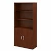 Budget 👏 Bush Business Furniture Studio C 5 Shelf Bookcase With Doors, Hansen Cherry (STC015HC) 🥰