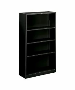 Budget ⭐ HON Brigade 4-Shelf 59"H Bookcase, Black Steel (HS60ABCP) 🧨