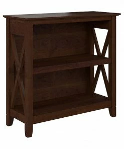 Wholesale 😀 Bush Furniture Key West 2-Shelf 30"H Small Bookcase, Bing Cherry (KWB124BC-03) 💯