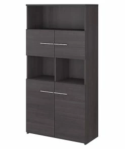 Cheap ✨ Bush Business Furniture Office 500 5-Shelf 70"H Bookcase With Doors, Storm Gray (OFB136SG) 😀
