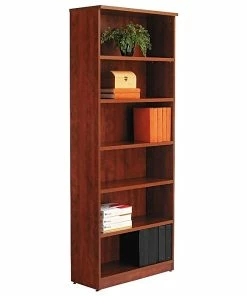 Brand new ⭐ Alera® Valencia Series Bookcase Storage System, 6-Shelf, Medium Cherry (ALEVA638232C) 🌟