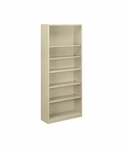 Hot Sale ❤️ HON Brigade HS82ABC 6-Shelf 81"H Bookcase, Putty/Beige Steel(HONS82ABCL) 👏