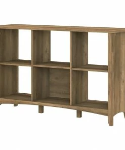 Coupon 🥰 Bush Furniture Salinas 6-Shelf 30"H Cube Bookcase, Reclaimed Pine (SAB148RCP-03) 😍