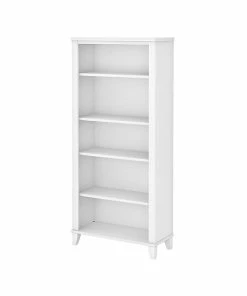 Top 10 ❤️ Bush Furniture Somerset 5-Shelf 65"H Bookcase, White (WC81965) 🥰