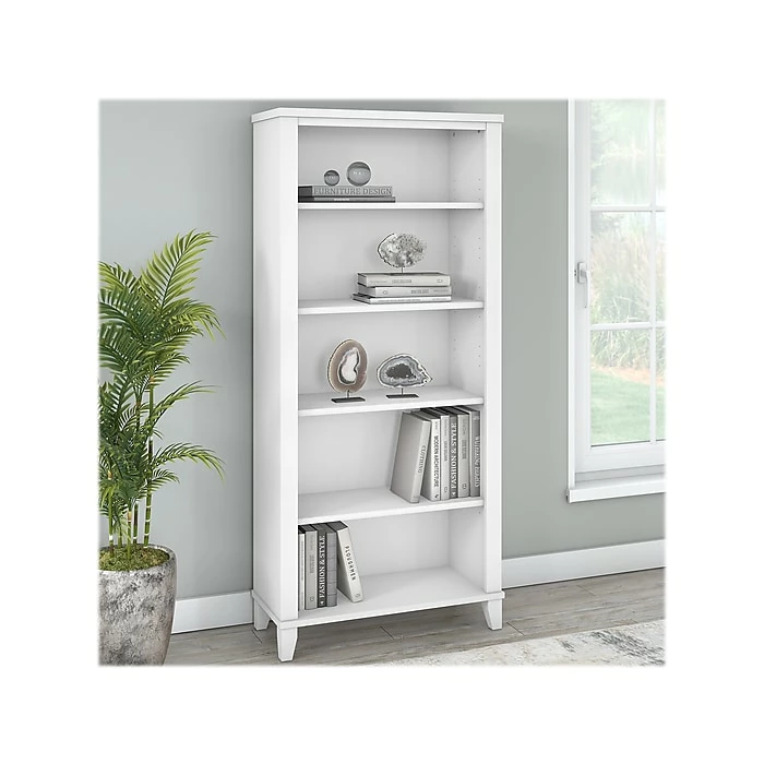 Top 10 โค๏ธ Bush Furniture Somerset 5-Shelf 65"H Bookcase, White (WC81965) ๐ฅฐ - Image 2