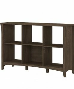 Outlet 😉 Bush Furniture Salinas 6-Shelf 30"H Cube Bookcase, Ash Brown (SAB148ABR-03) 🧨