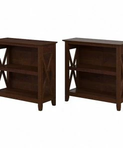 Top 10 🔔 Bush Furniture Key West 2-Shelf 30"H Small Bookcase, Bing Cherry, 2/Set (KWS053BC) 🎉