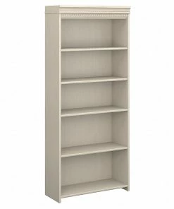 Top 10 ⌛ Bush Furniture Fairview 5 Shelf Bookcase, Antique White (WC53265-03) 🧨