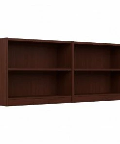 Brand new 🎉 Bush Furniture Universal 2-Shelf 30"H Small Bookcase, Vogue Cherry, 2/Set (UB001VC) 🤩